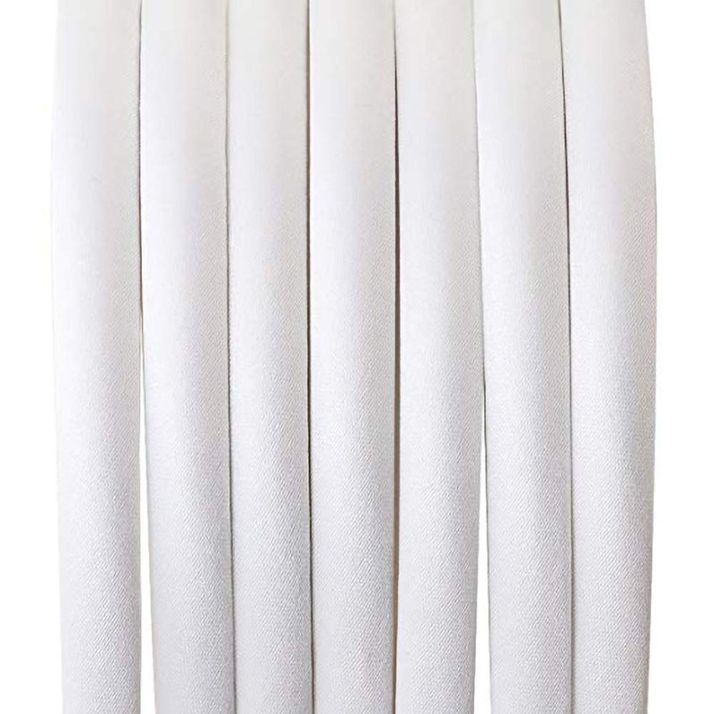 Suyegirl 20 PCS 1 CM White Plain Satin Headbands Fabric Hard Head Bands Solid Color White Hoop DIY Craft Hairbands Hair Pieces for Women Girls - Image 4